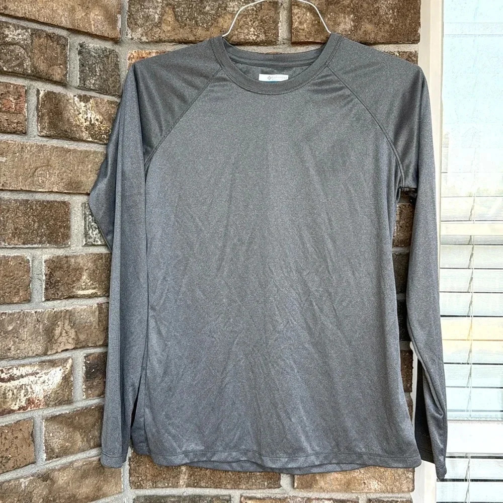 Columbia PFG gray long sleeve shirt boys size medium